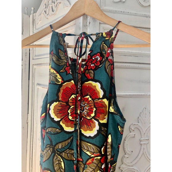 NWT Linen Loft Paradise Teal Maxi Dress - Picture 2 of 14